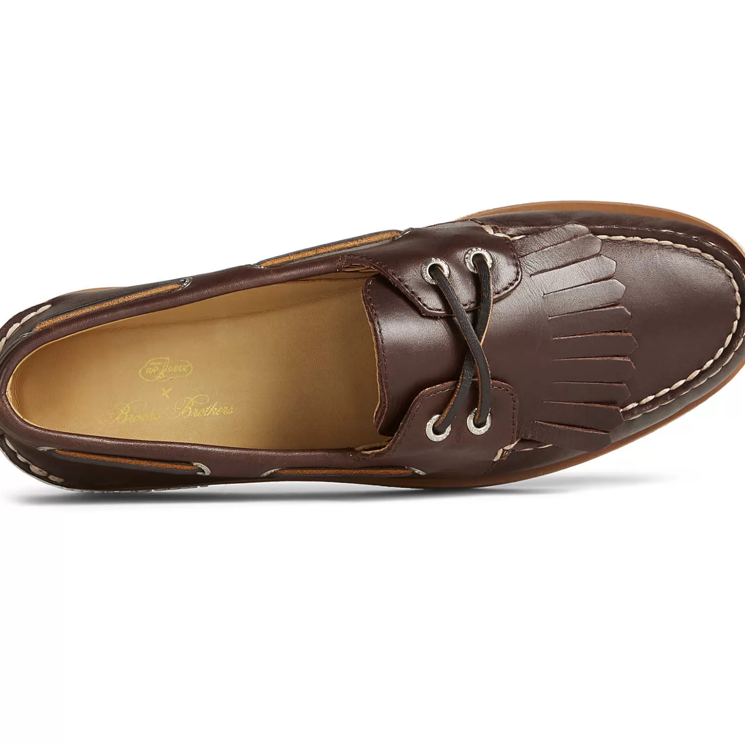 Authentic Original Boat Shoe | Sale | Sperry Men's x Brooks Brothers Authentic Original™ Kiltie Boat Shoe Classic Brown