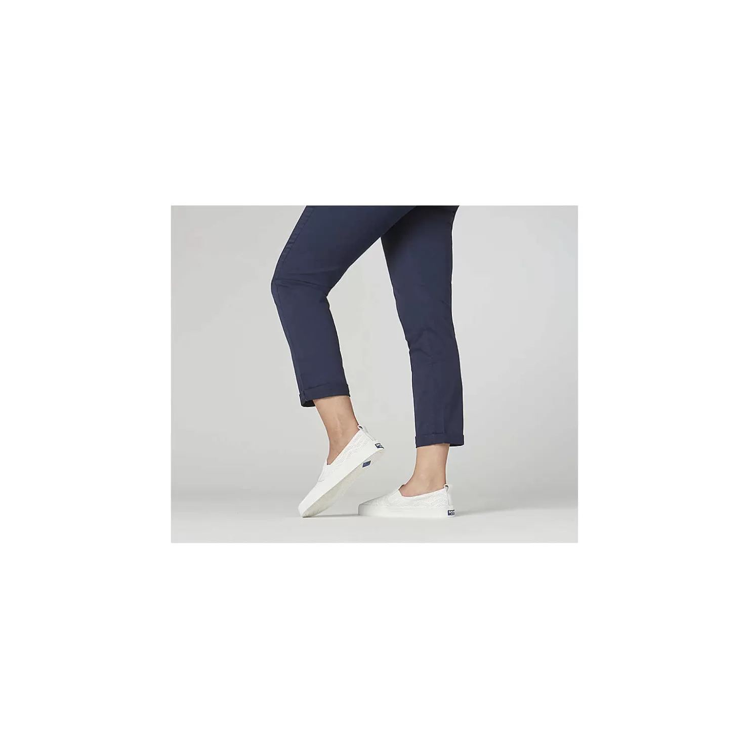 Sale | Sneakers | Sperry Women's Crest Twin Gore Perforated Leather Slip On Sneaker White