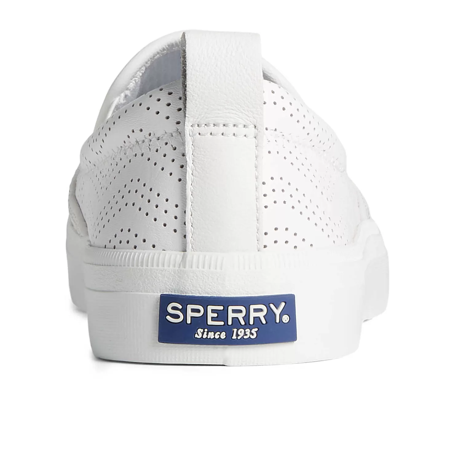 Sale | Sneakers | Sperry Women's Crest Twin Gore Perforated Leather Slip On Sneaker White