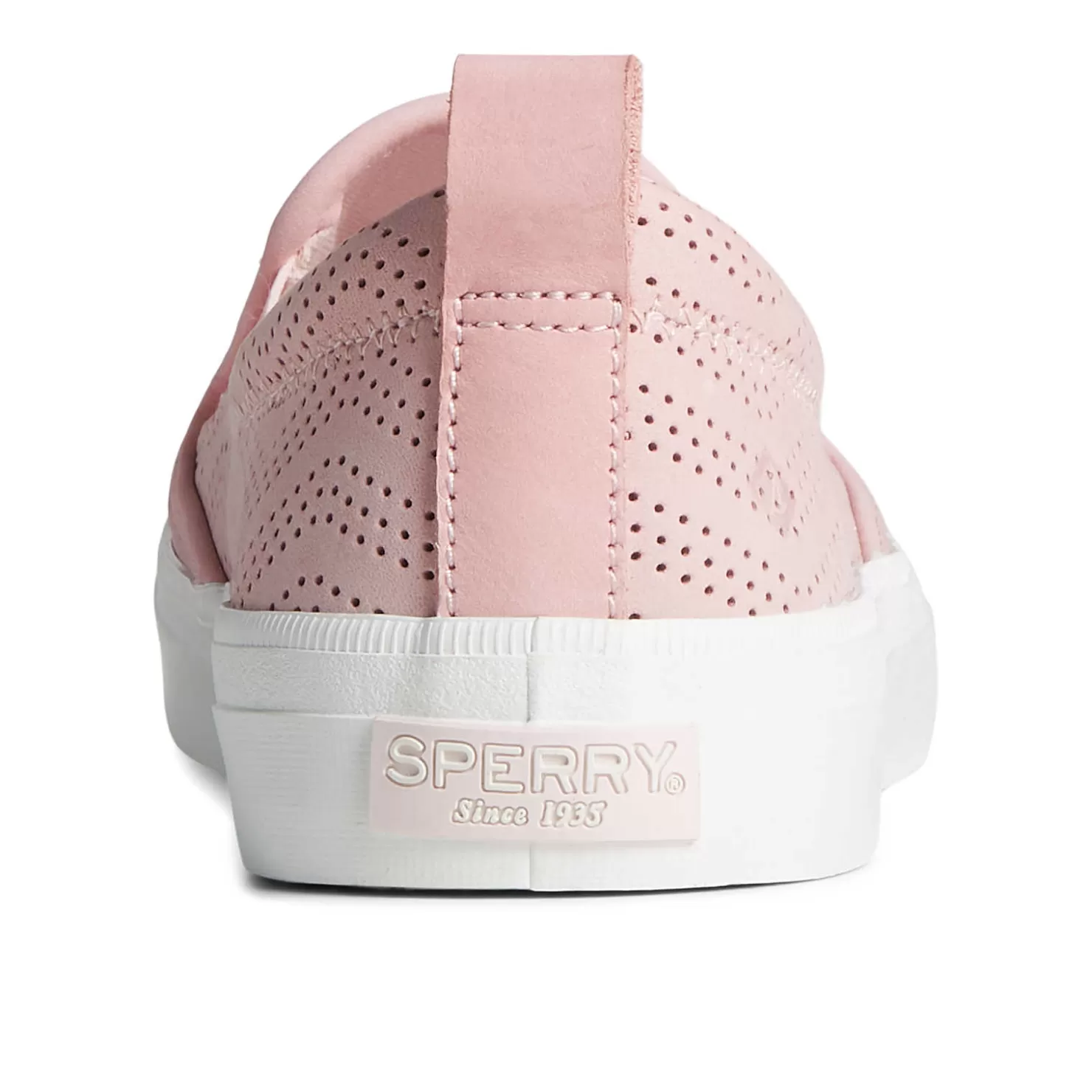 Sale | Sneakers | Sperry Women's Crest Twin Gore Perforated Leather Slip On Sneaker Blush