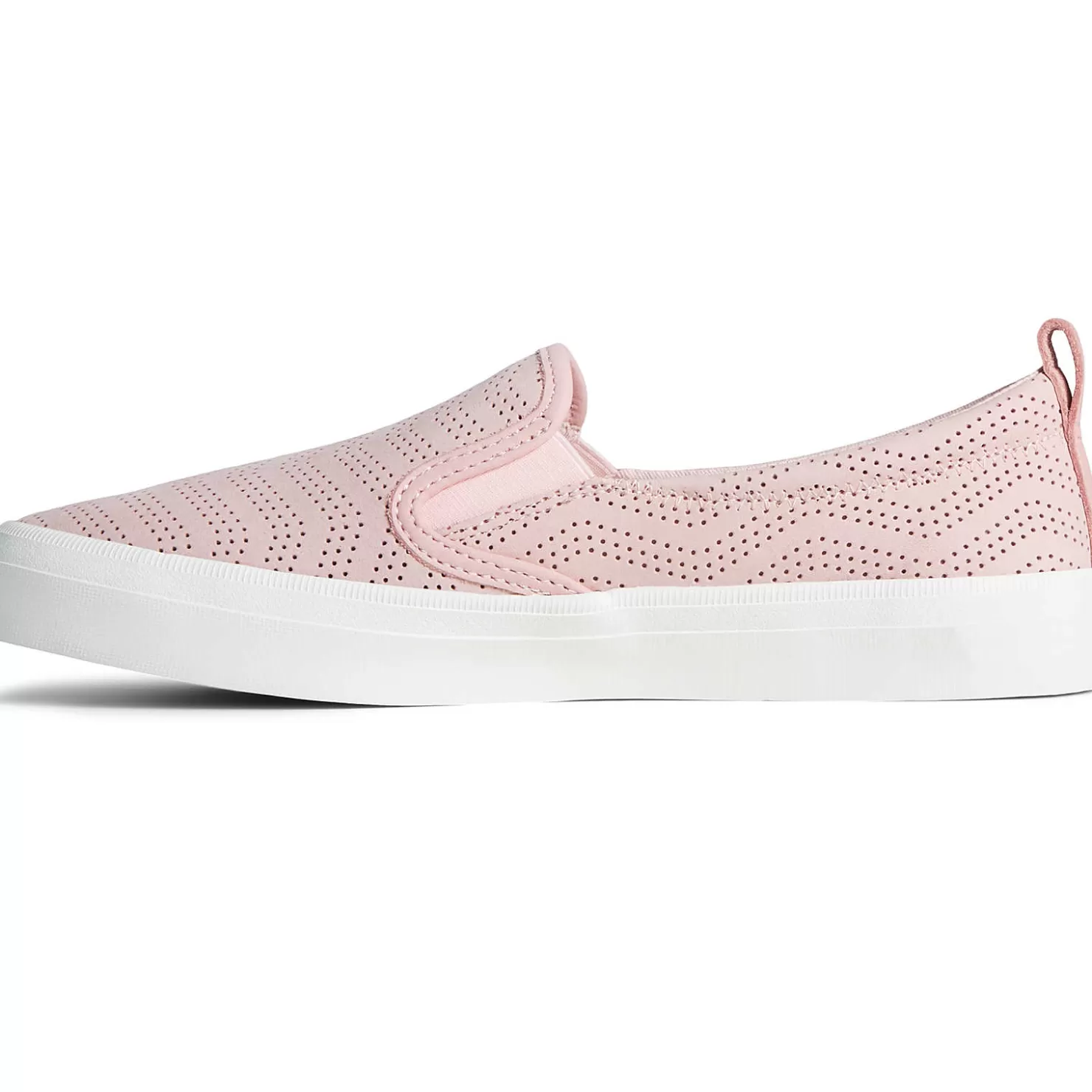 Sale | Sneakers | Sperry Women's Crest Twin Gore Perforated Leather Slip On Sneaker Blush